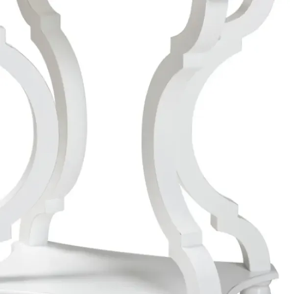 Accent & End Tables-Kirkland's Home Hourglass Wood Accent Table White