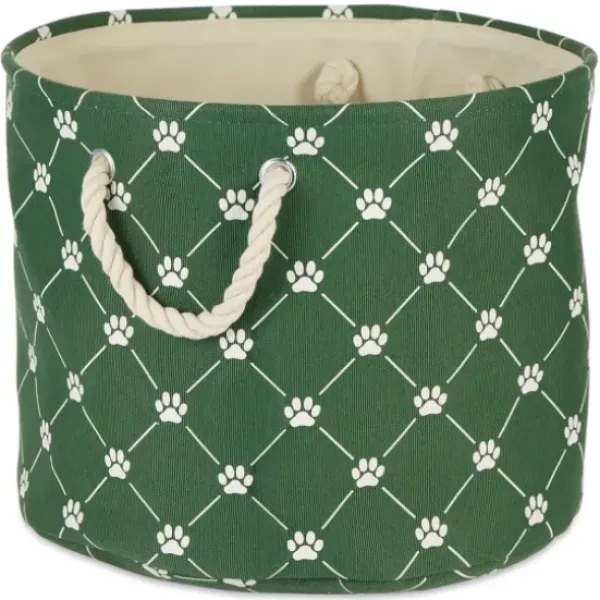 Baskets & Boxes-Kirkland's Home Hunter Paw Trellis Rectangle Basket, 16 In. Green