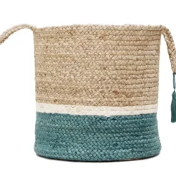 Baskets & Boxes-Kirkland's Home Hunter Trellis Paw Print Storage Basket, 14 In. Green