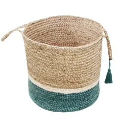 Baskets & Boxes-Kirkland's Home Hunter Trellis Paw Print Storage Basket, 14 In. Green