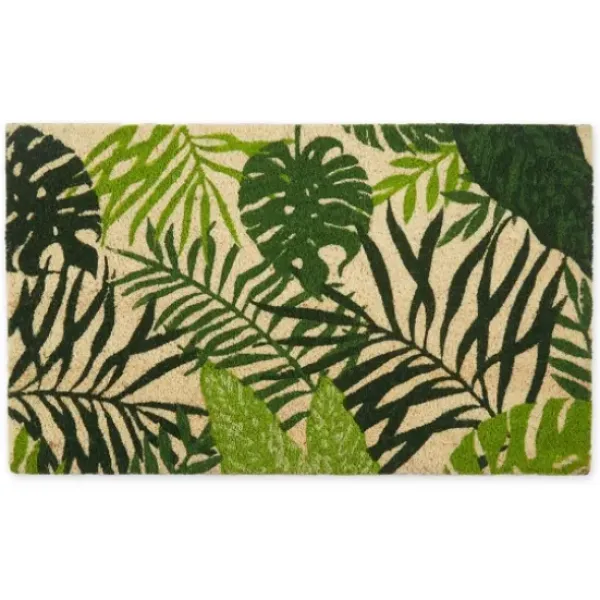 Doormats-Kirkland's Home Hunter Woodgrain Ornamental Entry Doormat Blue/Tan
