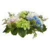 Arrangements & Greenery-Kirkland's Home Hydrangea Candle Centerpiece Pink/Blue
