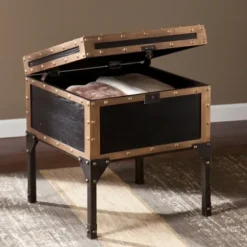 Accent & End Tables-Kirkland's Home Hypatia Travel Trunk Side Table
