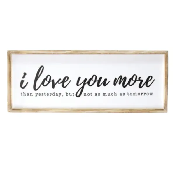 Wall Quotes & Signs-Kirkland's Home I Love You More Framed Wall Plaque White