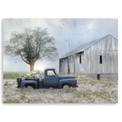 Canvas Art-Kirkland's Home I Must Have Flowers Canvas Art Print, 48X36 In. Blue/White/Gray