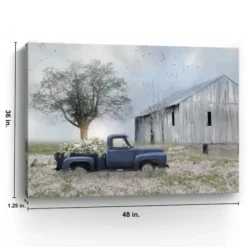 Canvas Art-Kirkland's Home I Must Have Flowers Canvas Art Print, 48X36 In. Blue/White/Gray