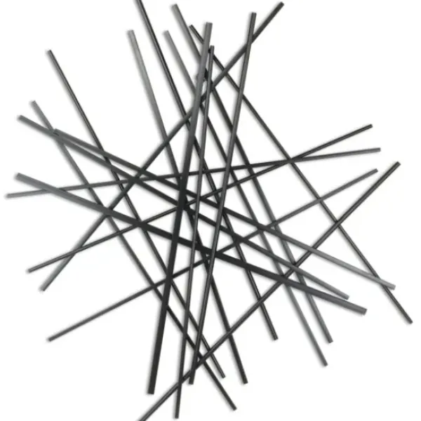 Wall Plaques-Kirkland's Home Icilio Abstract Linear Wall Plaque Black