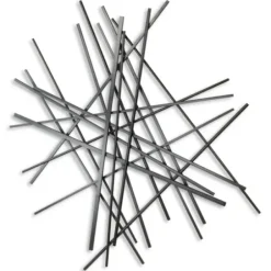 Wall Plaques-Kirkland's Home Icilio Abstract Linear Wall Plaque Black