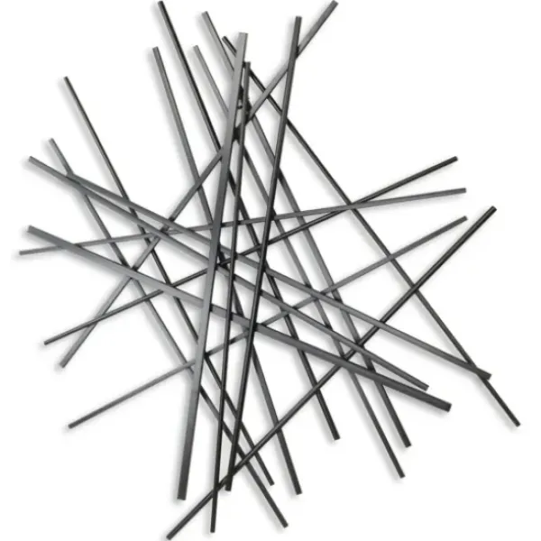 Wall Plaques-Kirkland's Home Icilio Abstract Linear Wall Plaque Black