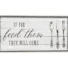 Wall Quotes & Signs-Kirkland's Home If You Feed Them Framed Canvas Art Print White/Gray