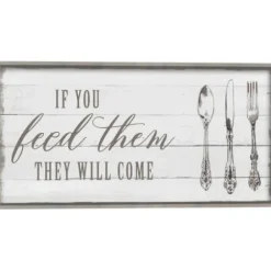 Wall Quotes & Signs-Kirkland's Home If You Feed Them Framed Canvas Art Print White/Gray