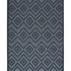 Outdoor Rugs-Kirkland's Home Ikat Coral Sea Blue Outdoor Area Rug, 5X7 White/Yellow/Blue