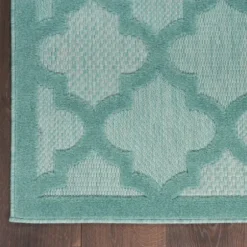 Outdoor Rugs-Kirkland's Home Ikat Diamond Light Outdoor Area Rug, 5X7 White/Gray/Blue
