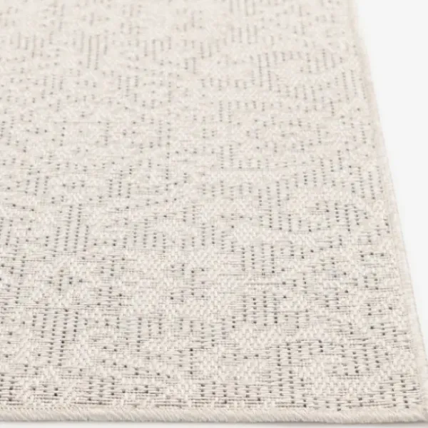 Outdoor Rugs-Kirkland's Home Ikat Scrolling Brown Outdoor Area Rug, 5X7 Brown/Blue/Gray