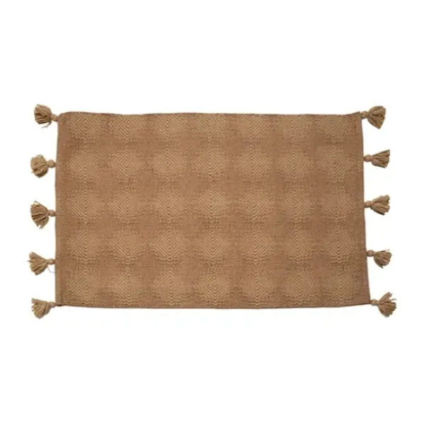 Outdoor Rugs-Kirkland's Home Ikat Vibrant Tan Outdoor Area Rug, 5X7 Tan/Blue/Gray