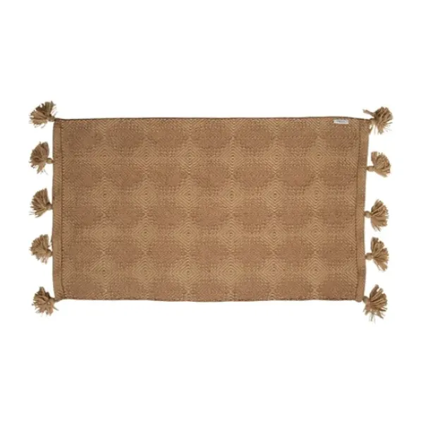 Outdoor Rugs-Kirkland's Home Ikat Vibrant Tan Outdoor Area Rug, 5X7 Tan/Blue/Gray