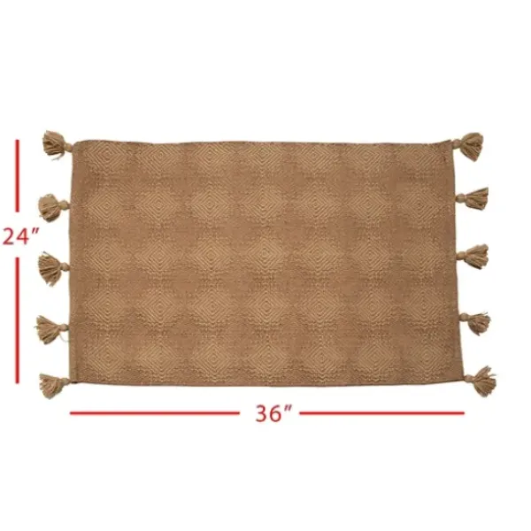 Outdoor Rugs-Kirkland's Home Ikat Vibrant Tan Outdoor Area Rug, 5X7 Tan/Blue/Gray