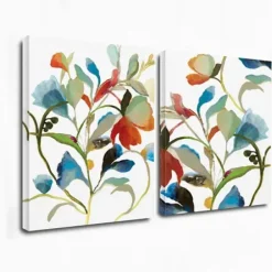 Canvas Art-Kirkland's Home In Rome Giclee Canvas Art Print, Set Of 2 Blue/Red/Green
