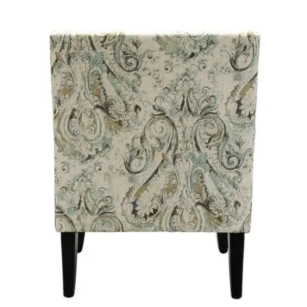 Accent Chairs-Kirkland's Home Indigo And Yellow Floral Upholstered Accent Chair Blue/Yellow/Multi