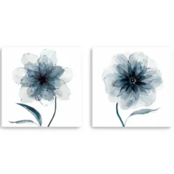 Canvas Art-Kirkland's Home Indigo Bloom Canvas Art Prints, Set Of 2 Blue/White