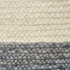 Baskets & Boxes-Kirkland's Home Indigo Bold Striped Jute Basket, 19 In. Blue/Ivory