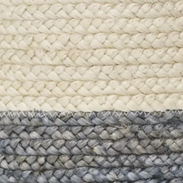 Baskets & Boxes-Kirkland's Home Indigo Bold Striped Jute Basket, 19 In. Blue/Ivory