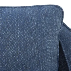 Accent Chairs-Kirkland's Home Indigo Curved Arm Swivel Accent Chair Blue