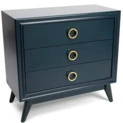 Dressers & Chests-Kirkland's Home Indigo 3-Drawer Wood Chest Blue