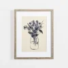 Framed Art-Kirkland's Home Indigo Floral Vase Ii Framed Art Print Blue