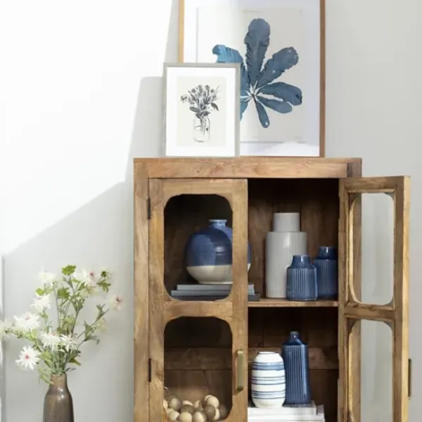 Framed Art-Kirkland's Home Indigo Floral Vase Ii Framed Art Print Blue