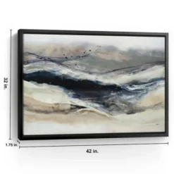 Canvas Art-Kirkland's Home Indigo Sway Framed Canvas Art Print Blue/Gray