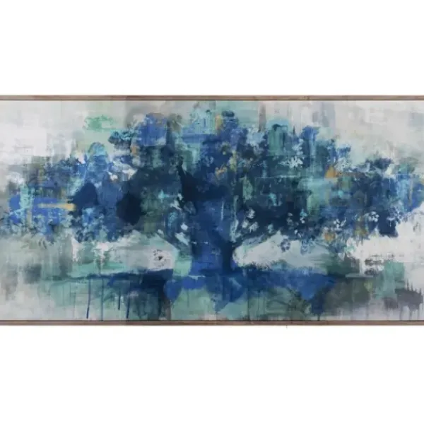 Framed Art-Kirkland's Home Indigo Tree Of Life Light Gray Framed Art Print Blue/Gray