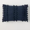 Pillows-Kirkland's Home Indigo Woven Lumbar Pillow Blue