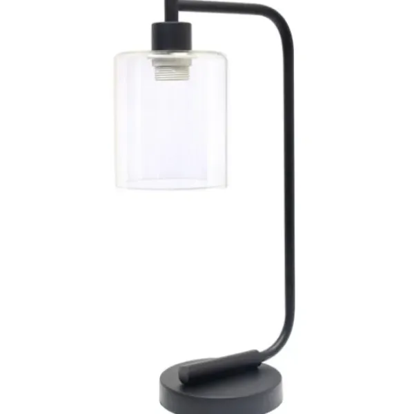 Table Lamps-Kirkland's Home Industrial Black Iron Desk Lamp Clear