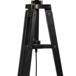 Floor Lamps-Kirkland's Home Industrial Tripod Wooden Floor Lamp Ivory