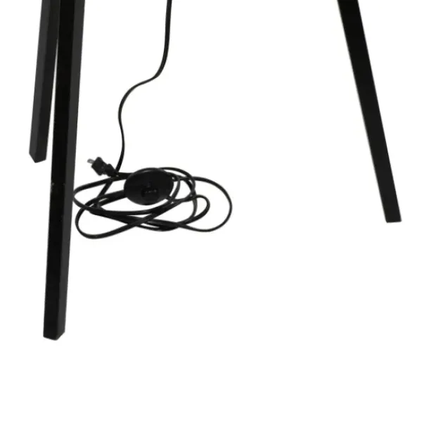 Floor Lamps-Kirkland's Home Industrial Tripod Wooden Floor Lamp Ivory