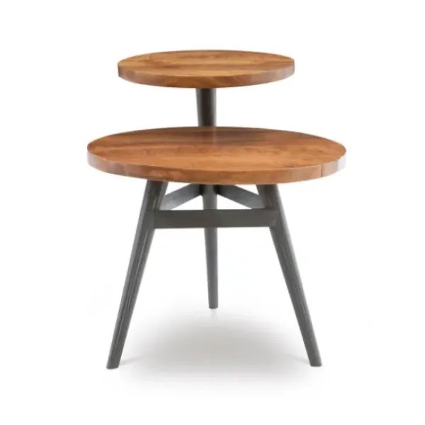 Accent & End Tables-Kirkland's Home Industrial Two-Tiered Gunmetal Accent Table Brown