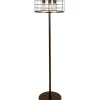 Floor Lamps-Kirkland's Home Industrial Wire Floor Lamp Black