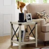 Accent & End Tables-Kirkland's Home Industrial X-Frame Accent Table White