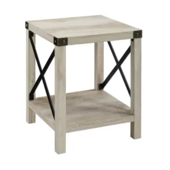 Accent & End Tables-Kirkland's Home Industrial X-Frame Accent Table White