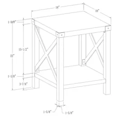 Accent & End Tables-Kirkland's Home Industrial X-Frame Accent Table White