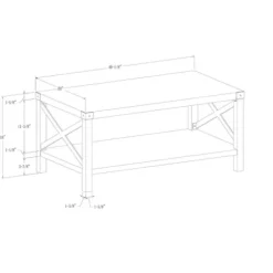Coffee Tables-Kirkland's Home Industrial X-Frame Coffee Table White