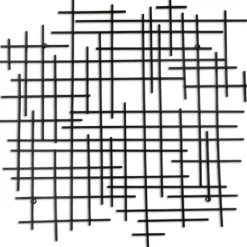 Wall Plaques-Kirkland's Home Inigo Abstract Linear I Wall Plaque Black