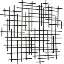 Wall Plaques-Kirkland's Home Inigo Abstract Linear I Wall Plaque Black