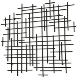 Wall Plaques-Kirkland's Home Inigo Abstract Linear I Wall Plaque Black