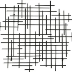 Wall Plaques-Kirkland's Home Inigo Abstract Linear I Wall Plaque Black