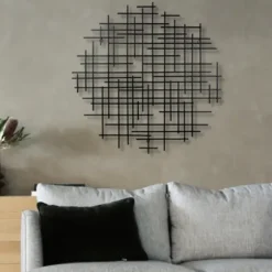 Wall Plaques-Kirkland's Home Inigo Abstract Linear Ii Wall Plaque Black