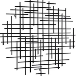 Wall Plaques-Kirkland's Home Inigo Abstract Linear Ii Wall Plaque Black