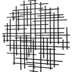 Wall Plaques-Kirkland's Home Inigo Abstract Linear Ii Wall Plaque Black