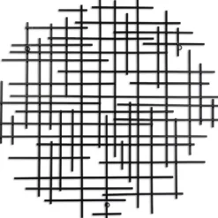 Wall Plaques-Kirkland's Home Inigo Abstract Linear Ii Wall Plaque Black